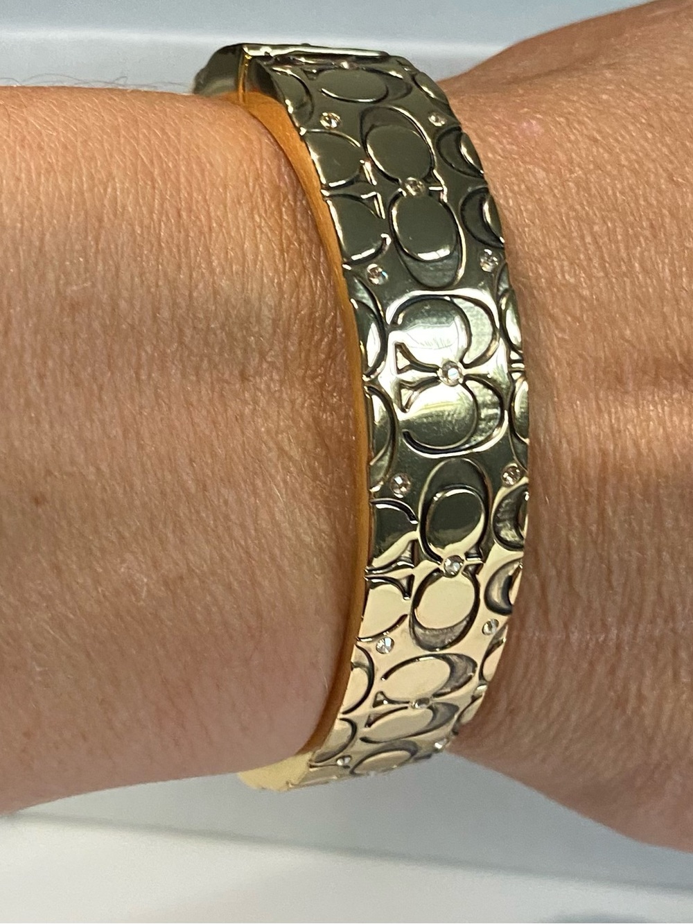 Gold-toned Coach Bangle - Picture 4 of 6
